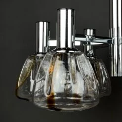 Mid-century Murano Glass Chandelier By Targetti Sankey Italy 1980s -Promos Meubles Boutique 008 2 master