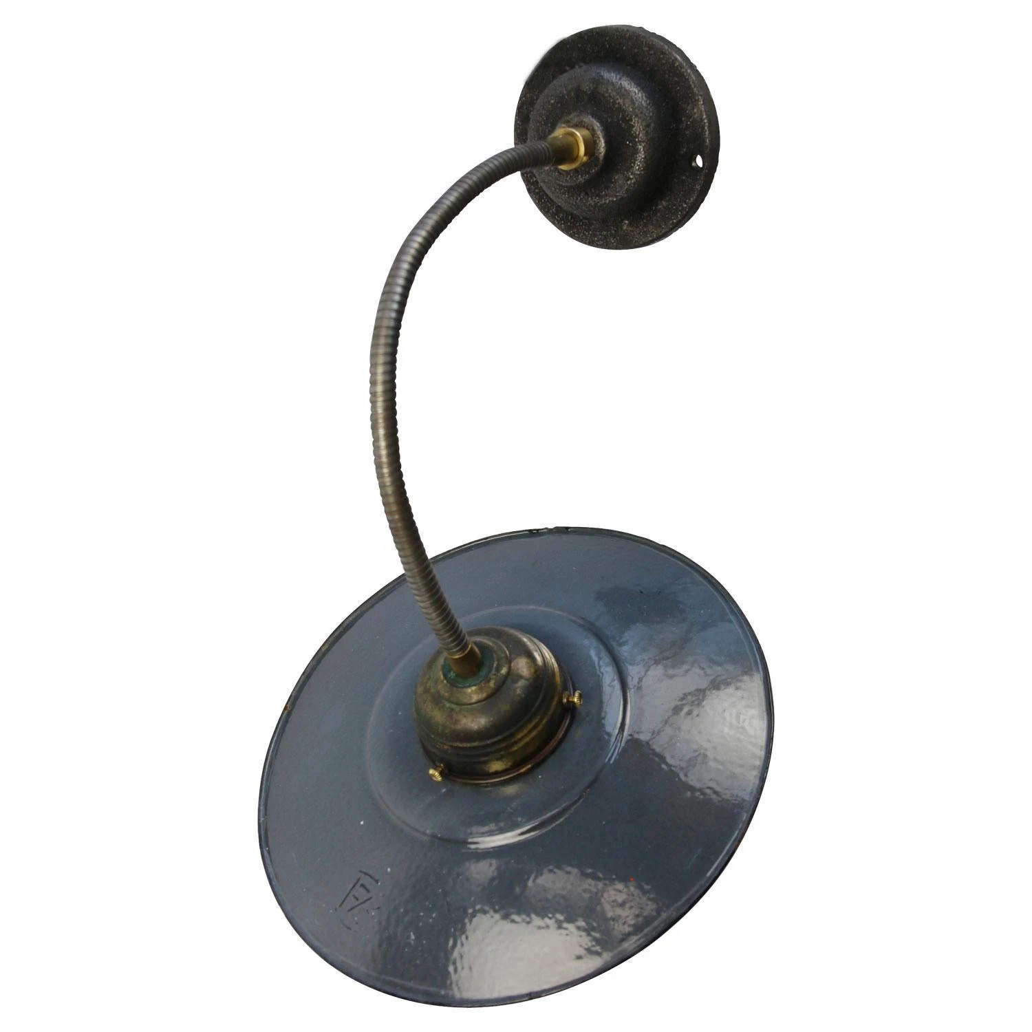 Dark Blue Enamel Vintage Industrial Flexible Arm Wall Lights Scones 6 Dark Blue Enamel Vintage Industrial Flexible Arm Wall Lights Scones – Image 4
