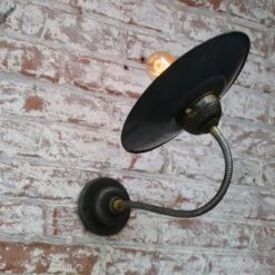 Dark Blue Enamel Vintage Industrial Flexible Arm Wall Lights Scones 14 Dark Blue Enamel Vintage Industrial Flexible Arm Wall Lights Scones -Promos Meubles Boutique 1181 alderney wall dark blue 05 master