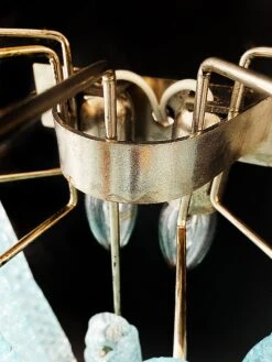 Elegant Pair Of Vintage Blue Glass Petals Drop Wall Sconce, Murano, 1970 -Promos Meubles Boutique 15 copia master 1