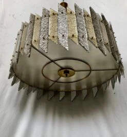 Murano Round Art Glass And Brass Midcentury Chandeliers, 1970 -Promos Meubles Boutique 1600355569575 master