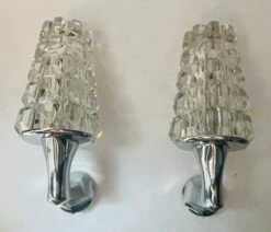Pair Of French 1970s Crystal High Style Wall Lamps Midcentury Sculptural -Promos Meubles Boutique 1B13B9A4 2979 4D4B 8AC0 5EB06C5670EA master