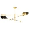 Orbitale Brass Chandelier 3 Rotating Balanced Arms, Stilnovo Style, Brass Shades -Promos Meubles Boutique 20080202 master