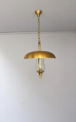 3 Fine French Hanging Bronze And "Craquelé" Glass Lanterns By Jean Perzel -Promos Meubles Boutique 2094 Lanterne rustique Perzel modele 824 MM17 master