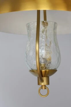 3 Fine French Hanging Bronze And "Craquelé" Glass Lanterns By Jean Perzel -Promos Meubles Boutique 2094 Lanterne rustique Perzel modele 824 MM20 master