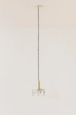 Vintage Pendant Lamp By Lustres Pelotas, Brass And Prismatic Glass, Brazil 1950s -Promos Meubles Boutique 230420 Bossa ph Ana Pigosso 088 AL master