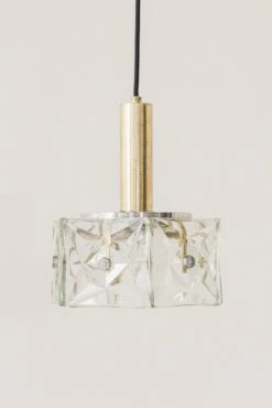 Vintage Pendant Lamp By Lustres Pelotas, Brass And Prismatic Glass, Brazil 1950s -Promos Meubles Boutique 230420 Bossa ph Ana Pigosso 091 AL master