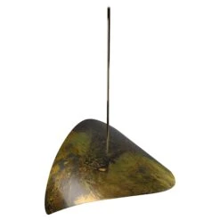 Tarnished Bronze Large Handmade Swedish Sculptural Pendant At 35”/90cm Diameter -Promos Meubles Boutique 24756392 master