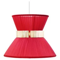 Tiffany Contemporary Hanging Lamp 40, Silk Silvered Glass