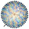 Extraordinary Sapphire Color Poliedri Murano Glass Ceiling Light Or Chandelier