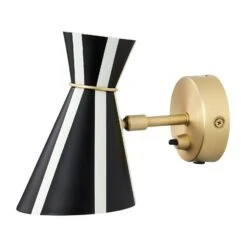 Bloom Black Noir Warm White Stripes Wall Lamp By Warm Nordic