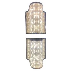 1970s Chrome & Lucite Kaleidoscope Sconces