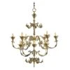 Dutch Baroque Revival Brass Two Tier 12-Light Chandelier, 19th Century -Promos Meubles Boutique 34576682 datamatics