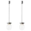 Set Of 2 Silver And Clear Stratos Big Capsule Pendant Light By Dechem Studio -Promos Meubles Boutique 34649802 datamatics