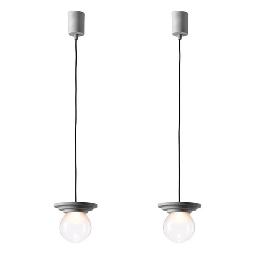 Set Of 2 Silver Stratos Mini Ball Pendant Light By Dechem Studio 3 Set Of 2 Silver Stratos Mini Ball Pendant Light By Dechem Studio