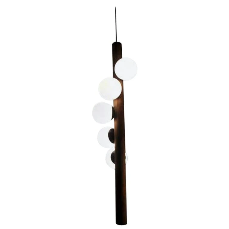 Oak Small Willow Vertical Pendant By Hollis & Morris 3 Oak Small Willow Vertical Pendant By Hollis & Morris