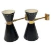 Pair Of Black Enameled Metal Italian Sconces From 1950 -Promos Meubles Boutique 34873282 datamatics