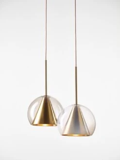 Set Of 2 Big Neutral Nude Kono Pendant Lights By Dechem Studio -Promos Meubles Boutique 39 DECHEM Kono f Martin Chum master
