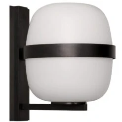 Miguel Milá 'Wally Cesta' Wall Lamp In Opal Glass And Black For Santa & Cole -Promos Meubles Boutique 3 master 5