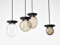 Set Of 2 Silver And Clear Stratos Big Capsule Pendant Light By Dechem Studio -Promos Meubles Boutique 3 master 7