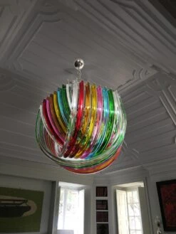 Pair Of Curvati Rainbow Ceiling Lights, Multicolored Triedri, 24 Murano Glasses -Promos Meubles Boutique 3 master 9