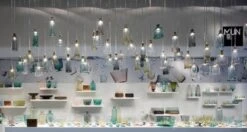 Lampada27, Pendant Handcrafted Muranese Glass, Rose Quartz Twisted MUN By VG -Promos Meubles Boutique 41A1355 master