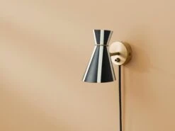 Bloom Black Noir Warm White Stripes Wall Lamp By Warm Nordic -Promos Meubles Boutique 4310008 warmnrodic lighting bloom walllamp stripe master