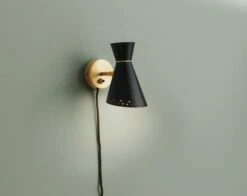 Bloom Black Noir Warm White Stripes Wall Lamp By Warm Nordic -Promos Meubles Boutique 4310009 warmnordic lighting bloom walllamp blacknoir vgreen master