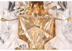 Pair Of Kinkeldey Faceted Crystal And Brass Sconces -Promos Meubles Boutique 4 master 1