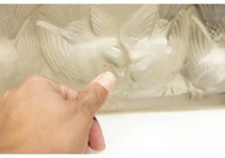 Rare Pair Of Rene Lalique Art Deco Wall Sconces With Sparrows -Promos Meubles Boutique 4 master