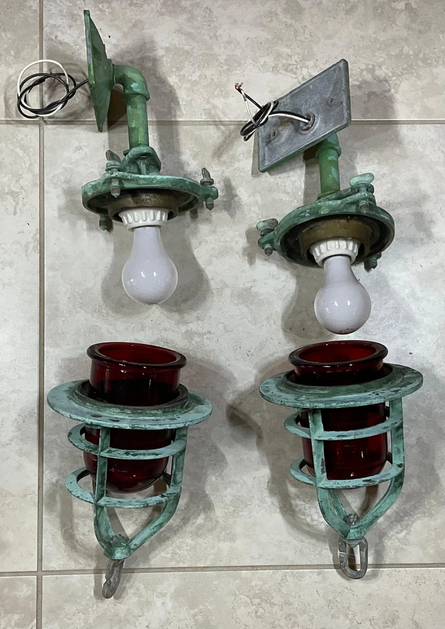 Pair Of Bronze Nautical Marine Scones 16 Pair Of Bronze Nautical Marine Scones – Image 14