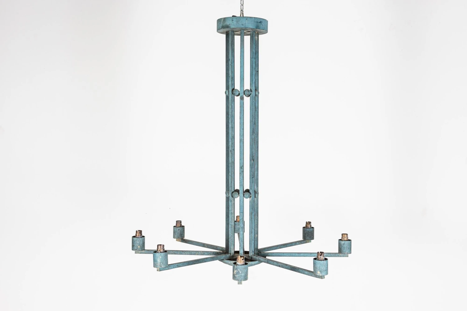 Paris Theatre Verdigris 8arm Brass Chandelier 7 Paris Theatre Verdigris 8arm Brass Chandelier – Image 5