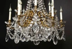 Large Antique French Louis XVI Style Gilt Bronze And Cut Crystal Chandelier -Promos Meubles Boutique 6R1A0693 master