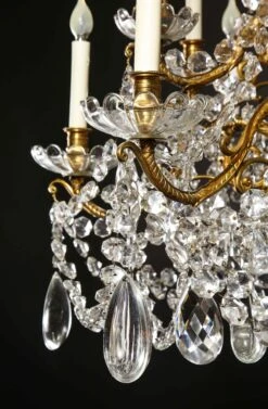 Large Antique French Louis XVI Style Gilt Bronze And Cut Crystal Chandelier -Promos Meubles Boutique 6R1A0694 master