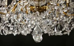 Large Antique French Louis XVI Style Gilt Bronze And Cut Crystal Chandelier -Promos Meubles Boutique 6R1A0698 master