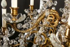 Large Antique French Louis XVI Style Gilt Bronze And Cut Crystal Chandelier -Promos Meubles Boutique 6R1A0705 master