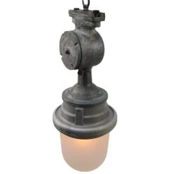 Grey Metal Vintage Industrial Frosted Glass Pendants Hanging Lamp -Promos Meubles Boutique 733 stare selo frosted 02a master