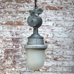 Grey Metal Vintage Industrial Frosted Glass Pendants Hanging Lamp -Promos Meubles Boutique 733 stare selo frosted 04 master