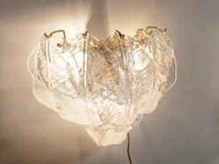 Pair Of Midcentury Murano Glass Leaf Wall Lamps, 1970s 24 Pair Of Midcentury Murano Glass Leaf Wall Lamps, 1970s -Promos Meubles Boutique 988464 11 master