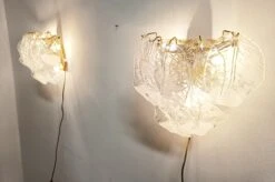 Pair Of Midcentury Murano Glass Leaf Wall Lamps, 1970s 26 Pair Of Midcentury Murano Glass Leaf Wall Lamps, 1970s -Promos Meubles Boutique 988464 13 master