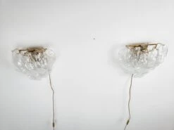 Pair Of Midcentury Murano Glass Leaf Wall Lamps, 1970s 21 Pair Of Midcentury Murano Glass Leaf Wall Lamps, 1970s -Promos Meubles Boutique 988464 7 master