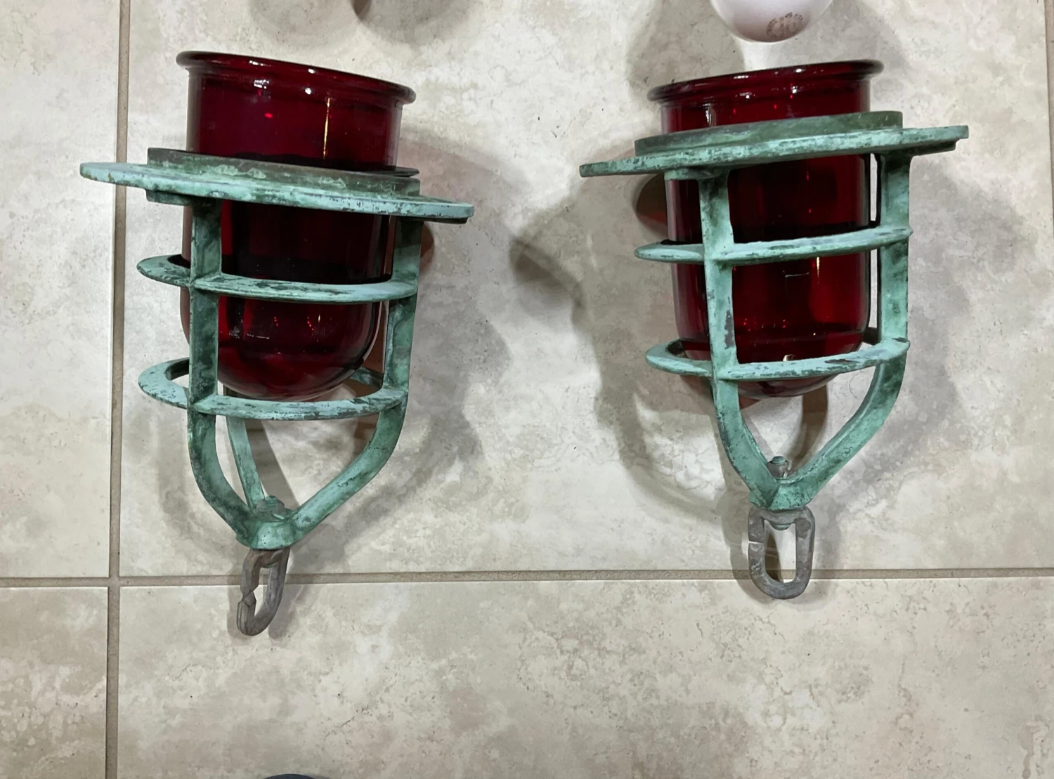 Pair Of Bronze Nautical Marine Scones 13 Pair Of Bronze Nautical Marine Scones – Image 11