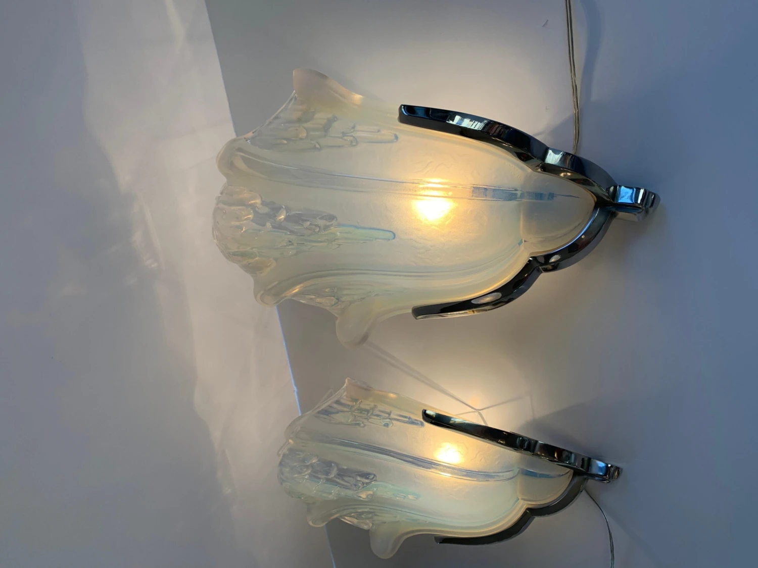 Pair Of Art Deco Corner Sconces Signed Ezan France 'Art Deco Wall Lights, 1930' 10 Pair Of Art Deco Corner Sconces Signed Ezan France 'Art Deco Wall Lights, 1930' – Image 8