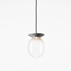 Set Of 2 Silver And Clear Stratos Big Capsule Pendant Light By Dechem Studio -Promos Meubles Boutique A master 1