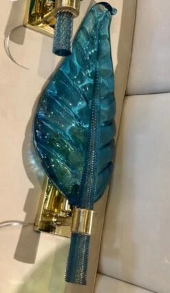Pair Of Murano Glass Leaf-Form Wall Lights By Barovier & Toso, Circa 1960 -Promos Meubles Boutique B29EB893 CC7F 4E08 BC2B A65BC104D39F master