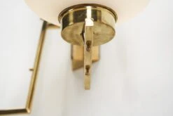 Italian Mid-Century Modern Brass And Glass Wall Lamps, Italy 1950s -Promos Meubles Boutique DSC01259 Details master