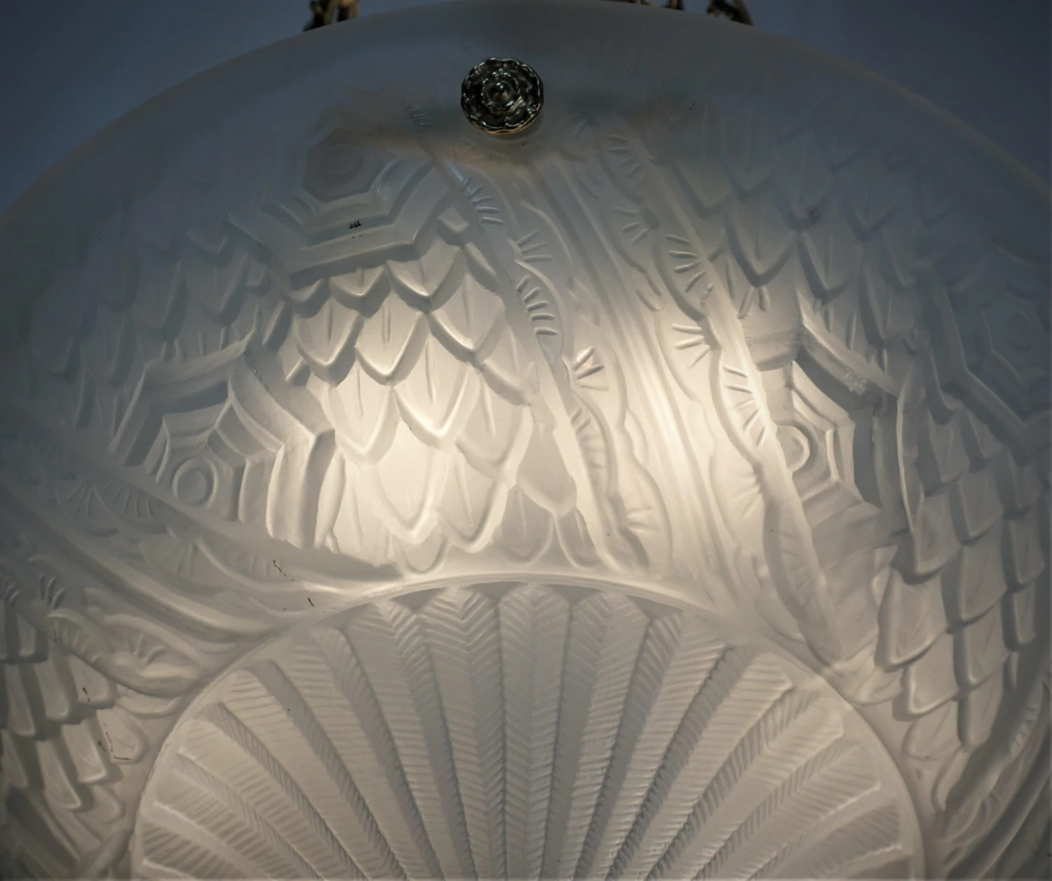 French 1930s Art Deco Chandelier By Charles Schneider 2 In Stock 8 French 1930s Art Deco Chandelier By Charles Schneider 2 In Stock – Image 6