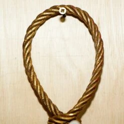 Vintage Gold Gilt Rope Twist & Tassle Three Branch Wall Light With Candle Mounts -Promos Meubles Boutique DSC05439 master