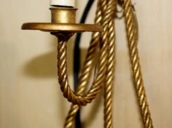 Vintage Gold Gilt Rope Twist & Tassle Three Branch Wall Light With Candle Mounts -Promos Meubles Boutique DSC05442 master