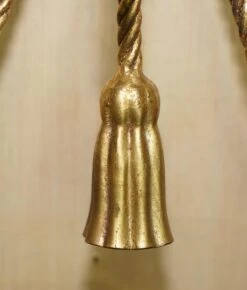 Vintage Gold Gilt Rope Twist & Tassle Three Branch Wall Light With Candle Mounts -Promos Meubles Boutique DSC05443 master